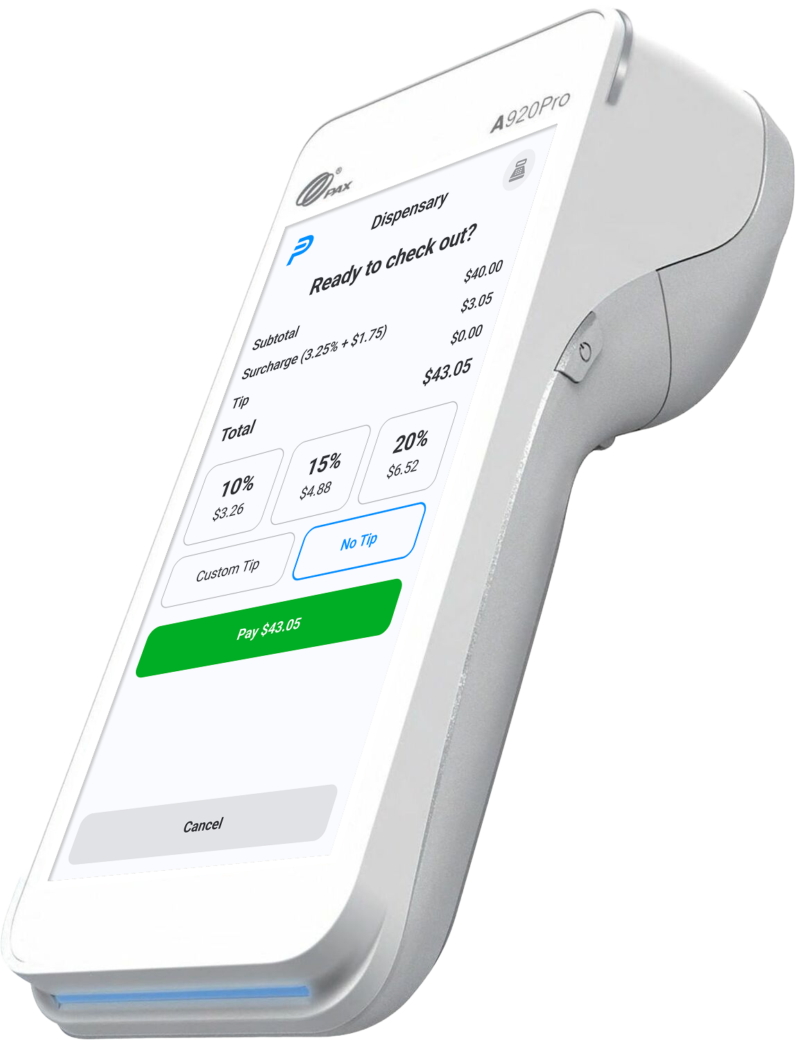 PAX A920Pro with PayNow App